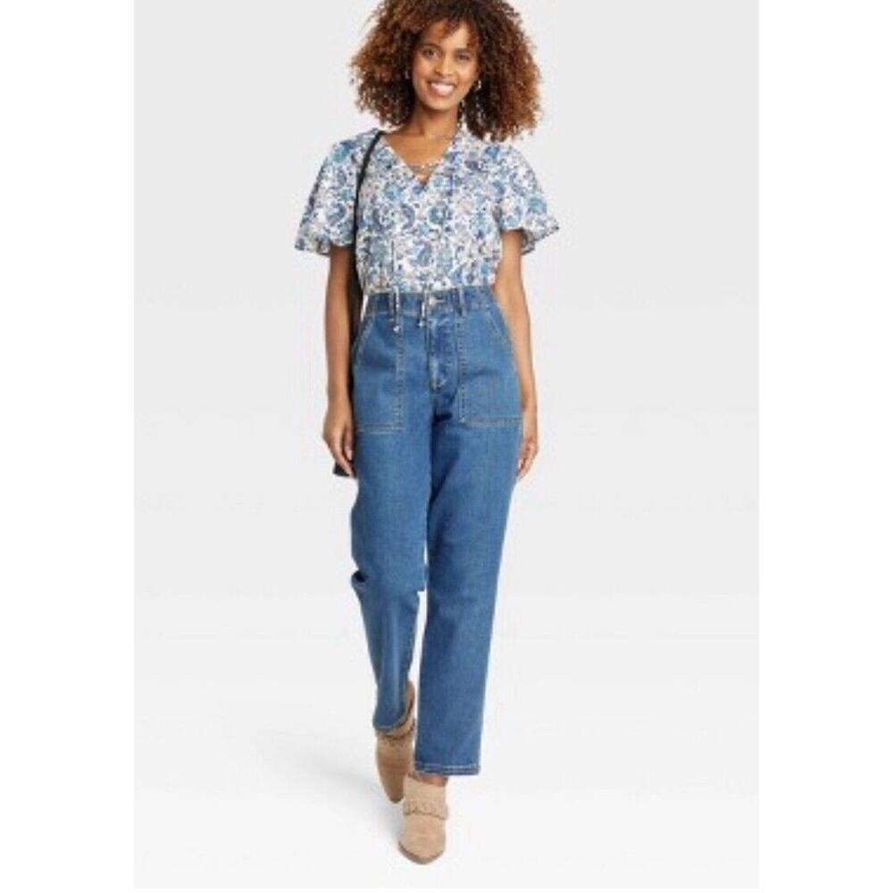 Knox Rose Straight Leg High Rise Relaxed Elastic Pants -Women's XXL NWT